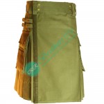 Latest Modern Style Olive Green Utility Kilt for working Men